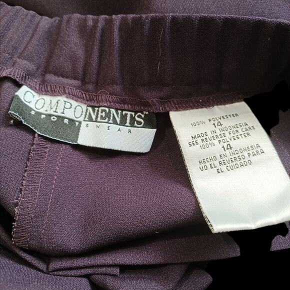 COMPONENTS Women's Dark Wine Colored Pants Size 14 - Picture 3 of 3